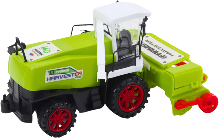 Zabawka LEAN Toys Kombajn rolniczy zabawkowy z ruchomymi elementami i napędem Zielony 24798 (5905991058489) - obraz 4