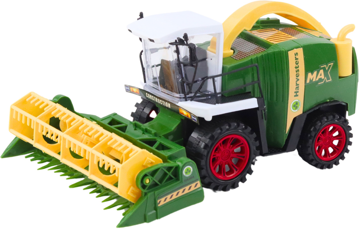 Іграшка LEAN Toys Зернозбиральний комбайн з жаткою та приводом Зелений 24799 (5905991058496) - зображення 3