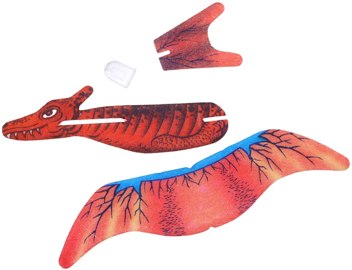 Zabawka LEAN Toys Piankowy samolot Dinozaur Czerwony 16760 (5905884453469) - obraz 2
