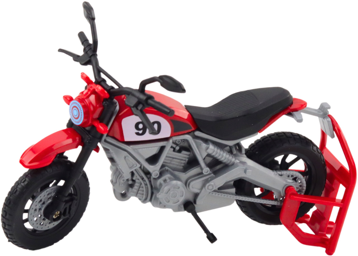 Zabawka LEAN Toys Samochód pickup z motocyklem światłami i dźwiękami 1:12 Szary 24713 (5905991057635) - obraz 5