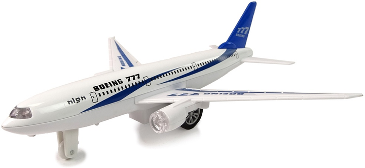 Zabawka LEAN Toys Samolot pasażerski Boeing 777 z napędem światłami i dźwiękami Biały 11188 (5905214974152) - obraz 3