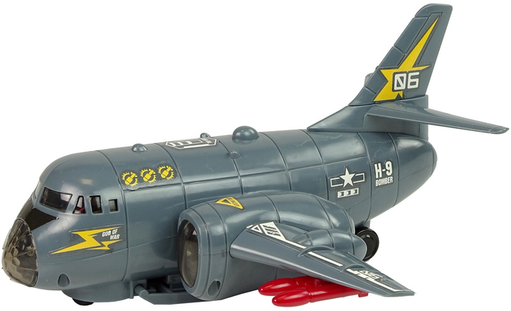 Zabawka LEAN Toys Samolot transportowy bombowiec ze światłami i dźwiękiem 10041 (5904204758987) - obraz 3