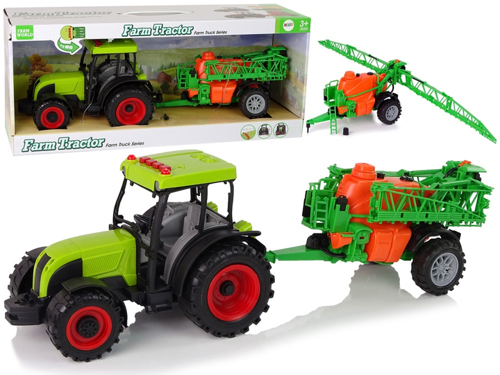 Іграшка LEAN Toys Трактор на батарейках з обприскувачем і музикою Зелений 12116 (5904665998571) - зображення 2