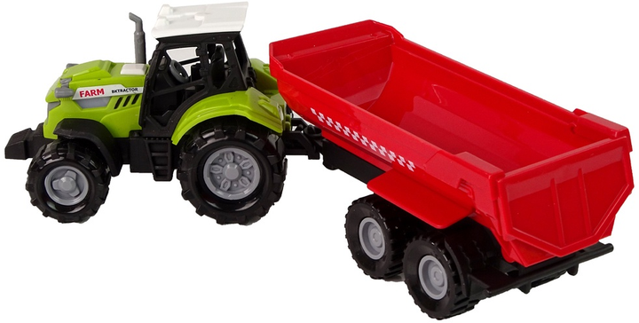 Zabawka LEAN Toys Traktor z przyczepką i z dźwiękiem Zielony 11109 (5905515354035) - obraz 4