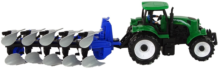 Zabawka LEAN Toys Traktor z pługiem farma Zielony 14850 (5905515353151) - obraz 5