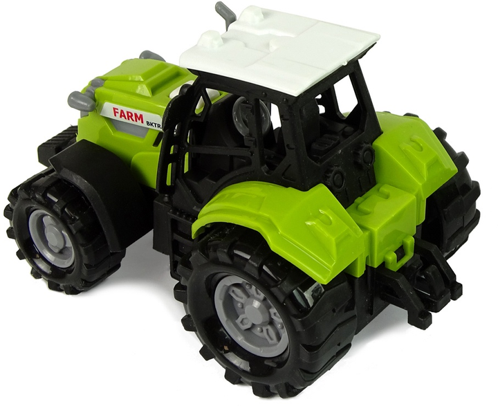 Іграшка LEAN Toys Трактор з причепом і тюками сіна зі звуком Зелений 11112 (5905214974107) - зображення 4
