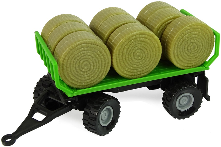 Іграшка LEAN Toys Трактор з причепом і тюками сіна зі звуком Зелений 11112 (5905214974107) - зображення 5