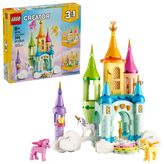 Zestaw klocków LEGO Creator Zamek jednorożca 390 elementów (31175) - obraz 2