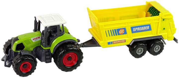 Zestaw maszyn rolniczych LEAN Toys Traktory z przyczepami 2 szt + Kombajn 14832 (5905515352970) - obraz 3