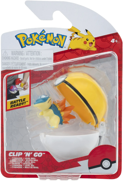 Figurka Jazwares Pokemon Clip N Go Cyndaquil z Level Ball (0191726757801) - obraz 1