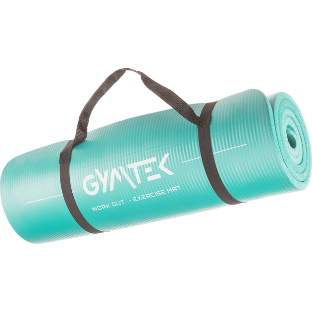 Коврик для фитнеса Gymtek NBR 1 5 см салатовый гимнастический каремат для пилатеса универсальный - изображение 4