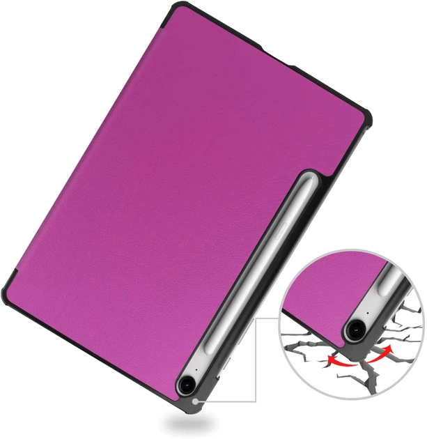 Чехол для планшета BeCover Smart Case для Samsung Galaxy Tab S10 FE Plus (SM-X620/SM-X626) 13.1" Purple (BC_713384) - Фото 4 Чехол для планшета BeCover Smart Case для Samsung Galaxy Tab S10 FE Plus (SM-X620/SM-X626) 13.1" Purple (BC_713384) - изображение 4