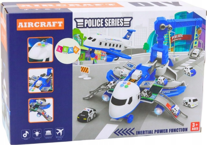 Набір іграшок LEAN Toys Поліцейський відділок Інтерактивний літак для розкладання 2 в 1 DIY з аксесуарами 20104/20272 (5905991025559) - зображення 1