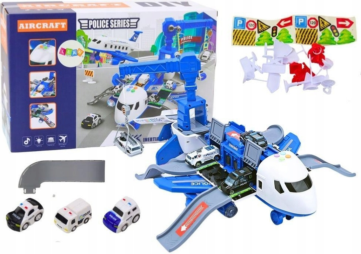 Набір іграшок LEAN Toys Поліцейський відділок Інтерактивний літак для розкладання 2 в 1 DIY з аксесуарами 20104/20272 (5905991025559) - зображення 2