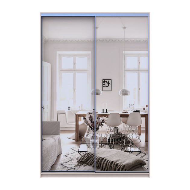 Шафа купе Doros Сіті Лайт Кашемір 2 Дзеркала 150х60х225 (80736359) - Фото 2 Шафа купе Doros Сіті Лайт Кашемір 2 Дзеркала 150х60х225 (80736359) - зображення 2
