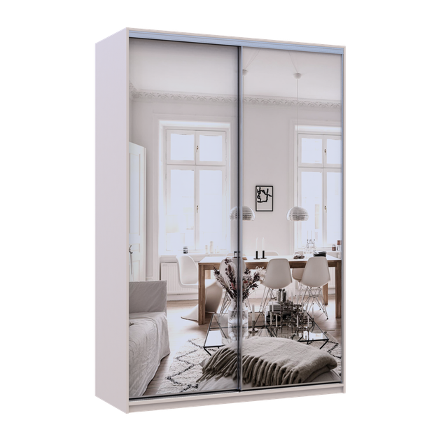 Шафа купе Doros Сіті Лайт Кашемір 2 Дзеркала 150х60х225 (80736359) - Фото 3 Шафа купе Doros Сіті Лайт Кашемір 2 Дзеркала 150х60х225 (80736359) - зображення 3