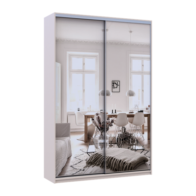 Шкаф купе Doros Сити Лайт Кашемир 2 Зеркала 150х45х225 (80736362) - изображение 3
