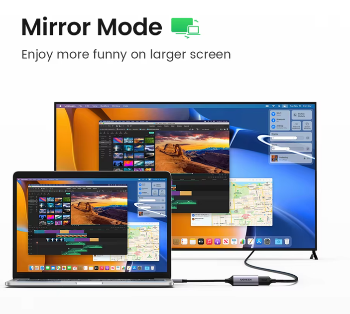 Адаптер Ugreen CM297 перехідник USB Type-C to HDMI 2.0 4K@60Hz (70444) - зображення 4