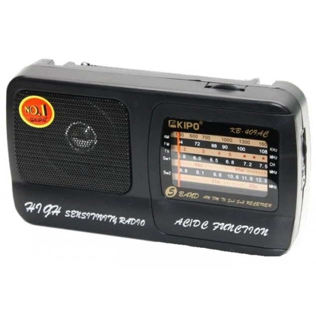 Радіоприймач всехвильовий FM 64-108 МГц, AM, SW від мережі 220V та батарейок 2*R20 радіо фм приймач Kipo KB 409 AC - Фото 5 Радіоприймач всехвильовий FM 64-108 МГц, AM, SW від мережі 220V та батарейок 2*R20 радіо фм приймач Kipo KB 409 AC - зображення 5