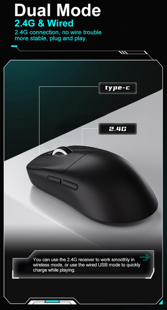 Мышь игровая, беспроводная ATK VXE Dragonfly R1 Pro Max (PAW 3395) White - изображение 4