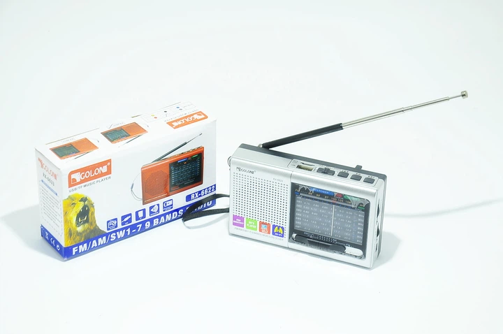 Радіоприймач акумуляторний з USB TF GOLON RX-6622 Silver - изображение 3