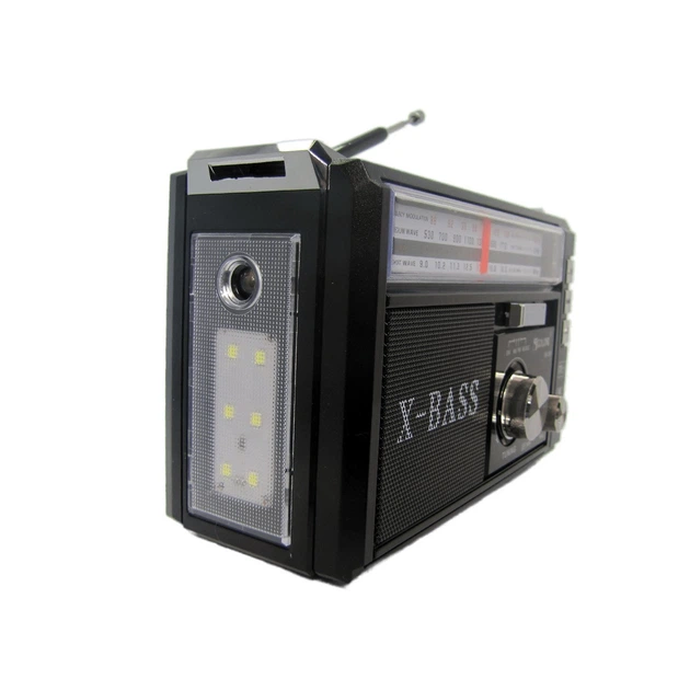 Радіоприймач Golon RX-381 з вбудованим акумулятором, зчитувач MP3-TF/USB, LED ліхтар Black - изображение 3