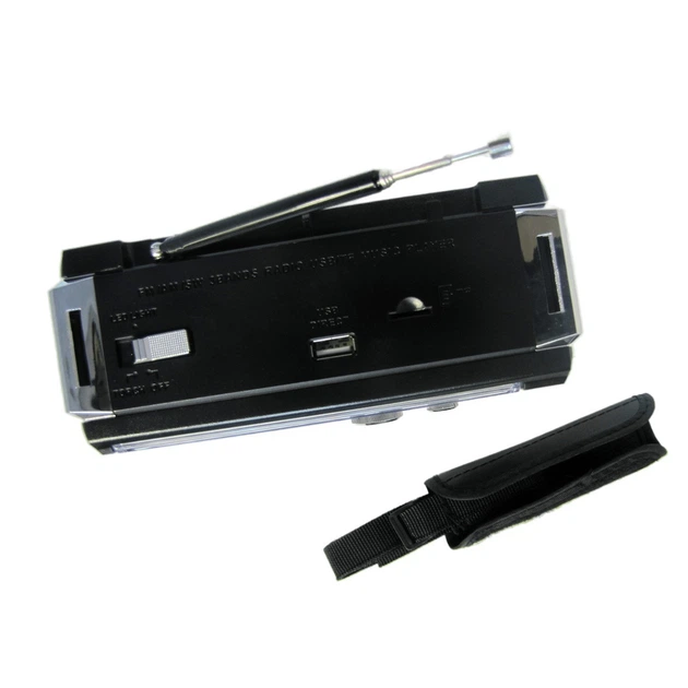 Радіоприймач Golon RX-381 з вбудованим акумулятором, зчитувач MP3-TF/USB, LED ліхтар Black - изображение 4