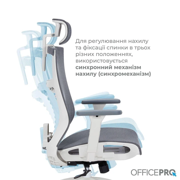 Офисное кресло OfficePro Balance OC620-W-DG-DG (OC620-W-DG-DG) - изображение 13