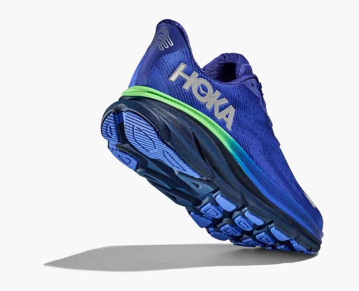 Чоловічі кросівки HOKA ONE ONE CLIFTON 9 GTX 1141470F DBES 41,5 (EU 41 1/3, USA 8 D, 26 см) сині з зеленим - зображення 4