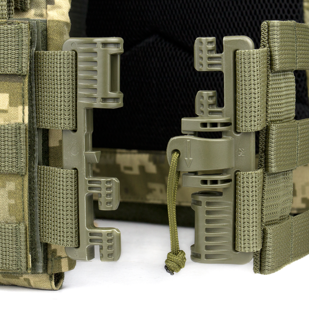 Плитоноска Dozen Modular Plate Carrier — L2 "Pixel MM14" (під бронеплити 25 * 30 см) - изображение 4