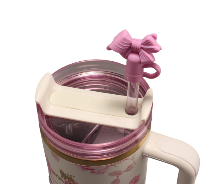 Термос термокружка Stanley Quencher H2.0 Tumbler из нержавеющей стали 1,18 л Ribbon Roza KT6007856 - Фото 5 Термос термокружка Stanley Quencher H2.0 Tumbler из нержавеющей стали 1,18 л Ribbon Roza KT6007856 - изображение 5