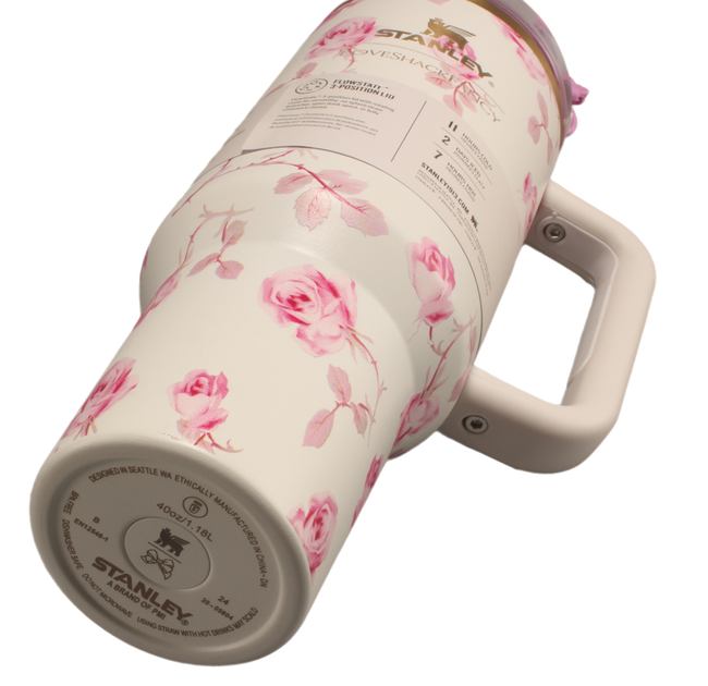 Термос термокружка Stanley Quencher H2.0 Tumbler из нержавеющей стали 1,18 л Ribbon Roza KT6007856 - Фото 6 Термос термокружка Stanley Quencher H2.0 Tumbler из нержавеющей стали 1,18 л Ribbon Roza KT6007856 - изображение 6