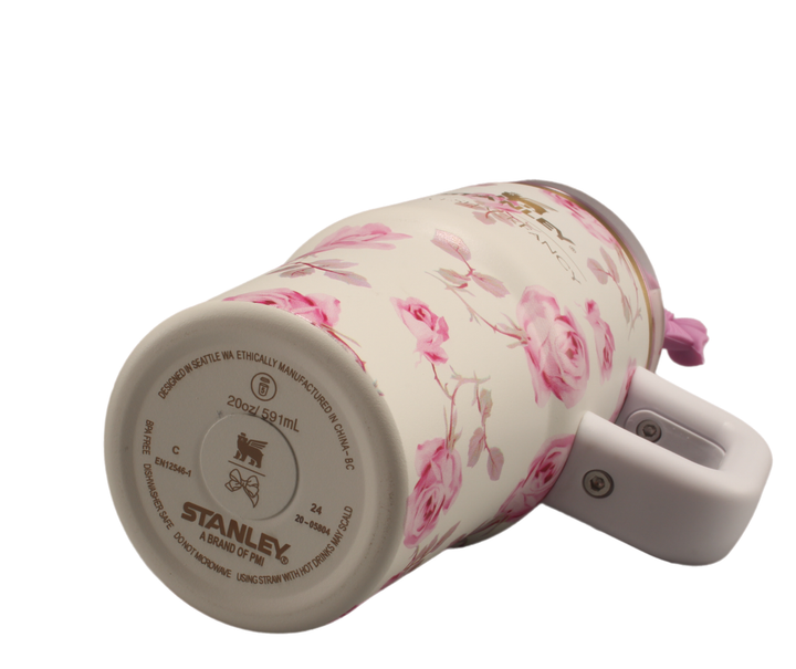 Термос термокружка Stanley Quencher H2.0 Tumbler из нержавеющей стали 0,59 л Ribbon Roza KT6007862 - изображение 7
