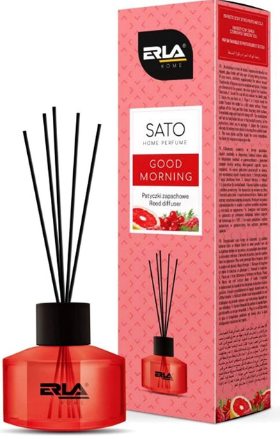 Dyfuzor z pałeczkami zapachowymi Erla Home Sato Good Morning 50 ml (5906534019523) - obraz 1