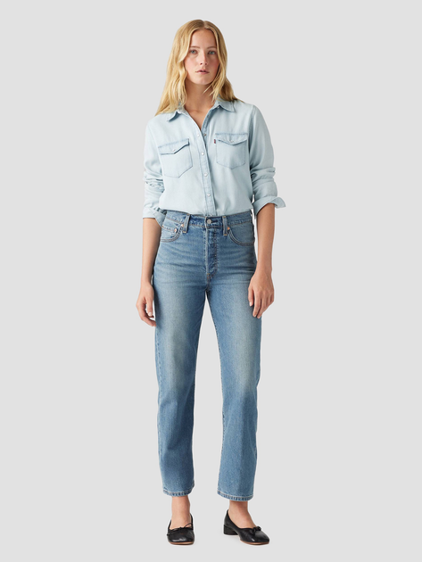 Джинси Regular Fit жіночі Levi`s Ribcage Straight Ankle 72693-0230 25-29 Cool Invite (5401157982136) - зображення 4