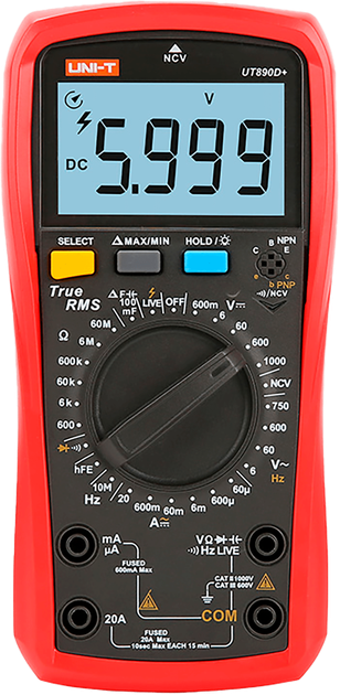 Мультиметр універсальний UNI-T UT890D+ (MIE0428) - зображення 1