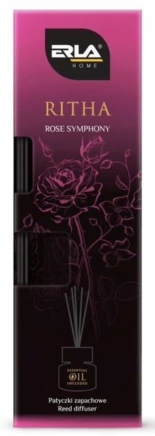 Dyfuzor z pałeczkami zapachowymi Erla Home Ritha ROSE SYMPHONY 100 ml (5906534019950) - obraz 2