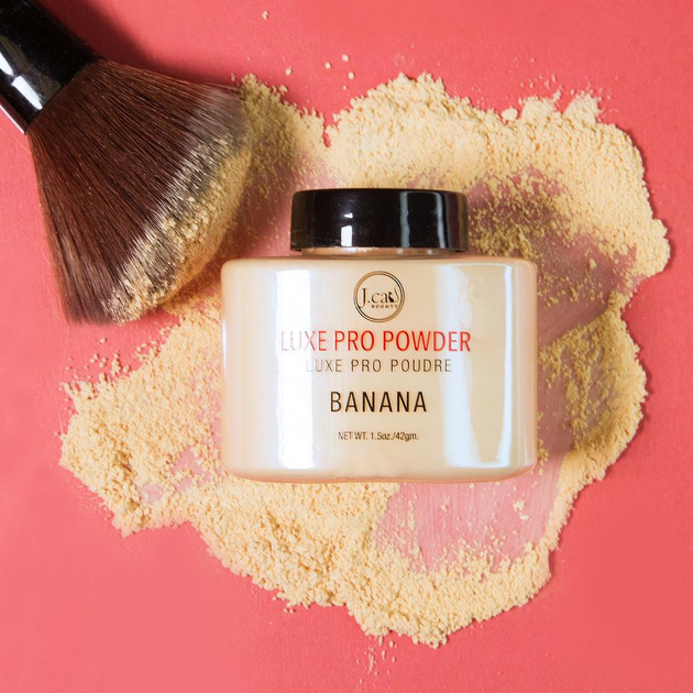 Пудра для обличчя J.Cat Beauty Luxe Pro сипка LPP101 Banana 42 г (648260416980) - зображення 5