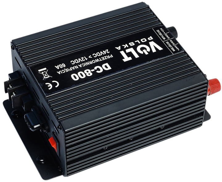 Перетворювач напруги Volt Polska DC 800 24VDC/12VDC (5904100451418) - зображення 2