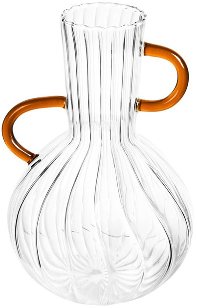 Ваза Homla ORELLA скляна з медовими ручками 13×13×20 см (5906496709524) - зображення 1
