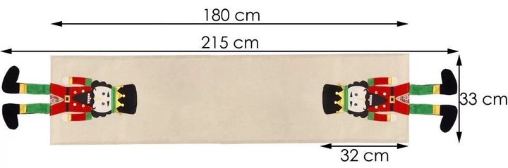 Bieżnik na stół Springos CA1086 świąteczny 180 x 33 cm (5907719441023) - obraz 4