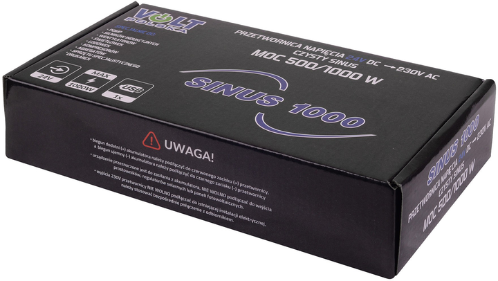Перетворювач напруги Volt Polska SINUS 500/1000 24/230V 500/1000W (5903293765616) - зображення 6