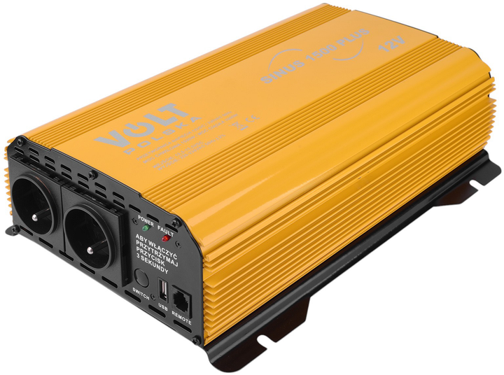 Перетворювач напруги Volt Polska SINUS PLUS 1500 12/230V 1000/1500W (5903760240172) - зображення 1