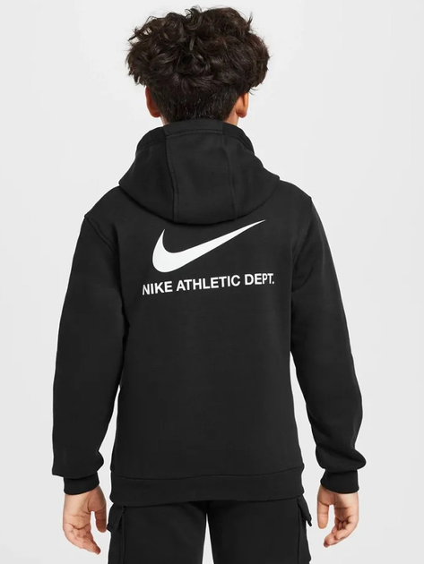 Bluza z kapturem chłopięca Nike B NSW SI FLC Hoodie BB HV6965-010 128-137 S Czarna (197861866804) - obraz 2