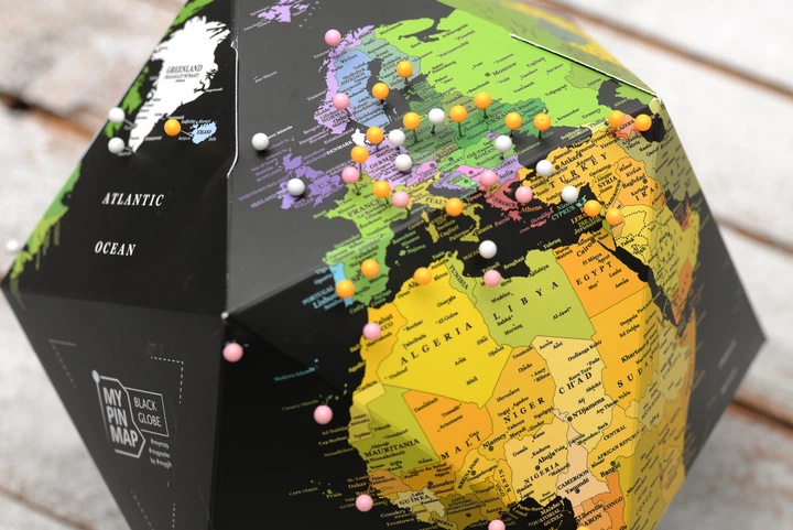 Объёмный 3D глобус «My pin map, black globe» - Фото 5 Объёмный 3D глобус «My pin map, black globe» - изображение 5