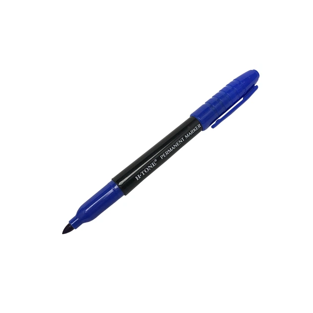 Набор перманентных маркеров H-Tone 1-2 мм Синие 12 шт (JJ205330-blue) - изображение 2