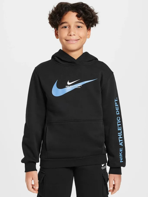 Дитяче худі для хлопчика Nike B NSW SI FLC Hoodie BB HV6965-010 122-128 XS Чорне (197861860284) - зображення 1