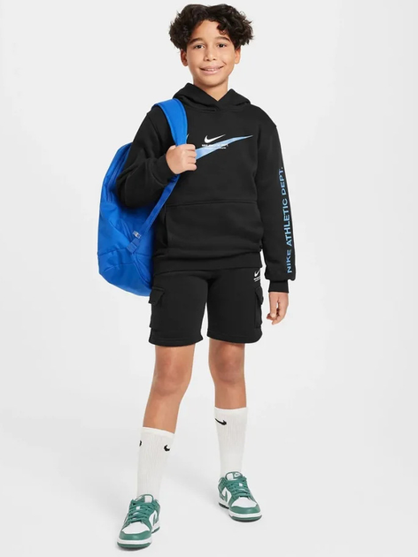 Дитяче худі для хлопчика Nike B NSW SI FLC Hoodie BB HV6965-010 122-128 XS Чорне (197861860284) - зображення 3