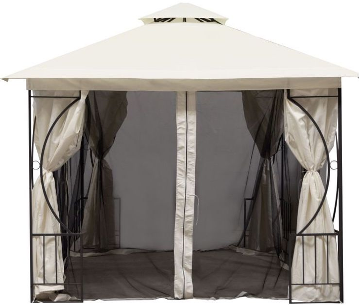 Moskitiera do pawilonu ogrodowego 3x3 m ModernHome by Multistore (1701-N3X3-BEIGE) - obraz 2