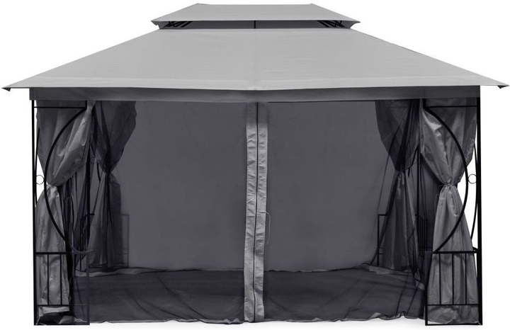 Moskitiera do pawilonu ogrodowego 3x4 m ModernHome by Multistore (1701-N3X4-GREY) - obraz 2
